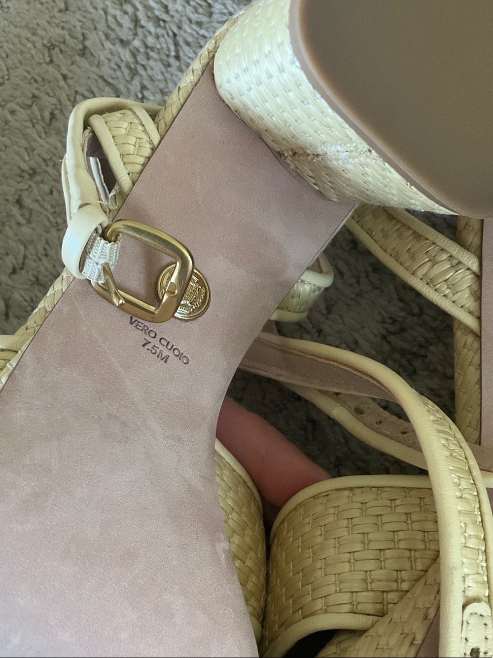Veronica Beard Natural Raffia Platform Block Heel Sandal - Picture 6 of 8